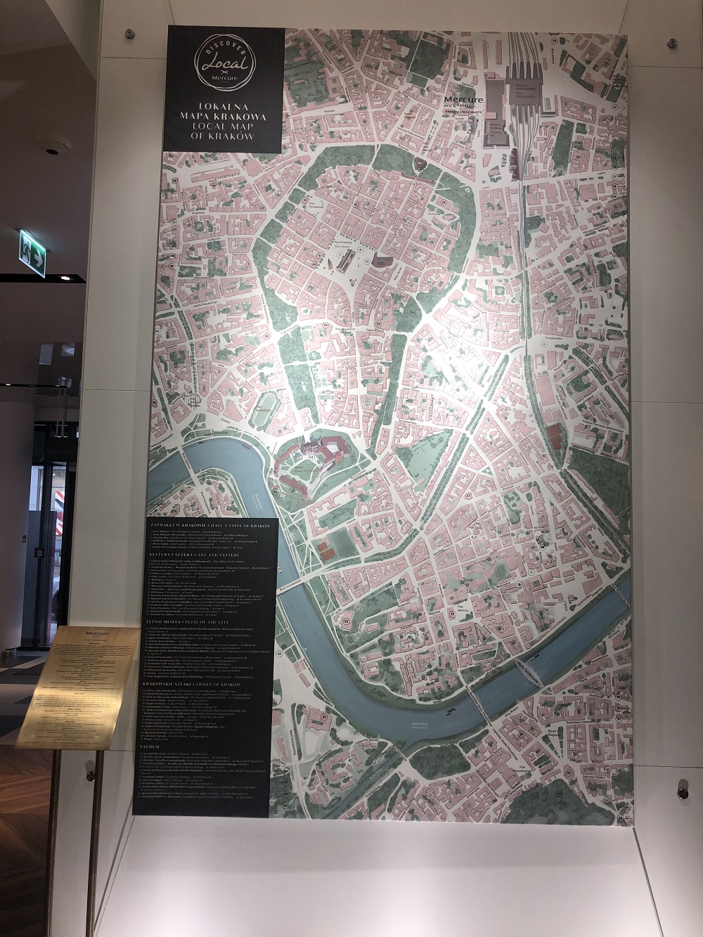 Wyjątkowa mapa miasta w krakowskim hotelu!